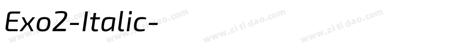 Exo2-Italic字体转换