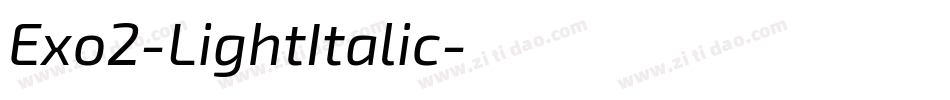 Exo2-LightItalic字体转换