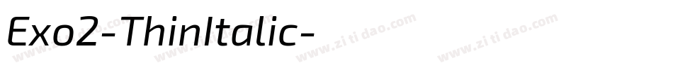 Exo2-ThinItalic字体转换