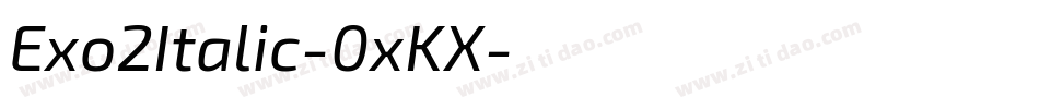 Exo2Italic-0xKX字体转换