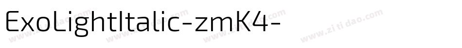 ExoLightItalic-zmK4字体转换