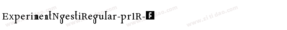 ExperimentNgestiRegular-pr1R字体转换