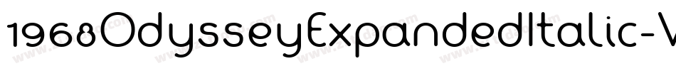 1968OdysseyExpandedItalic-VXml字体转换