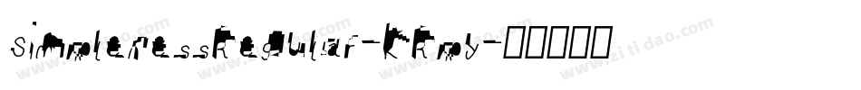 SimplenessRegular-KRpy字体转换