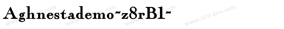 Aghnestademo-z8rB1字体转换