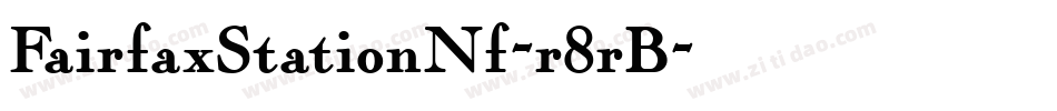 FairfaxStationNf-r8rB字体转换