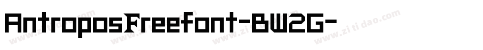AntroposFreefont-BW2G字体转换