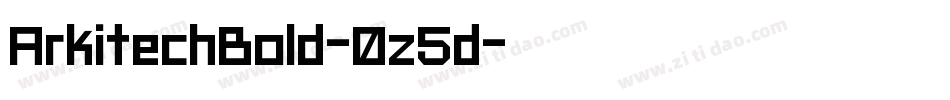 ArkitechBold-0z5d字体转换