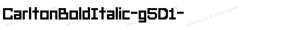 CarltonBoldItalic-g5D1字体转换