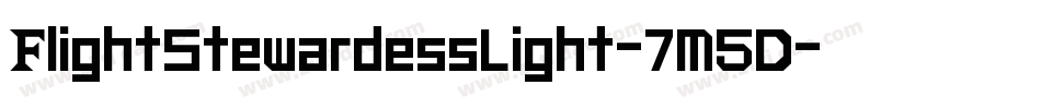 FlightStewardessLight-7M5D字体转换