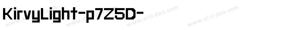 KirvyLight-p7Z5D字体转换