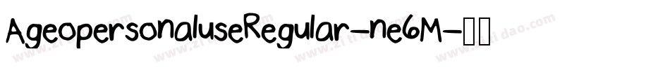 AgeopersonaluseRegular-ne6M字体转换