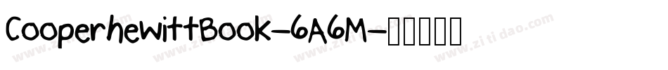 CooperhewittBook-6A6M字体转换