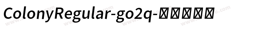 ColonyRegular-go2q字体转换