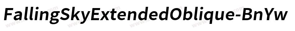 FallingSkyExtendedOblique-BnYw字体转换
