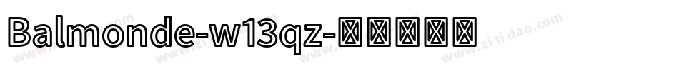 Balmonde-w13qz字体转换
