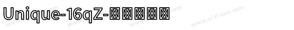 Unique-16qZ字体转换