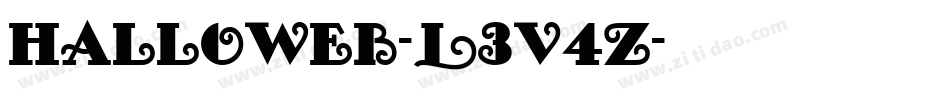 Halloweb-L3V4Z字体转换