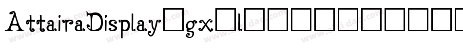 AttairaDisplay-gx2l1字体转换