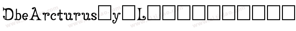 DbeArcturus-y2L2字体转换
