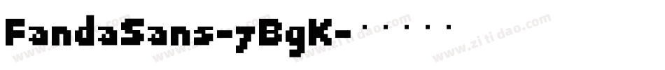FandaSans-7BgK字体转换