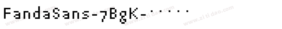 FandaSans-7BgK字体转换
