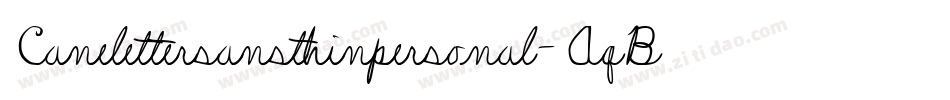 Canelettersansthinpersonal-AqBx字体转换