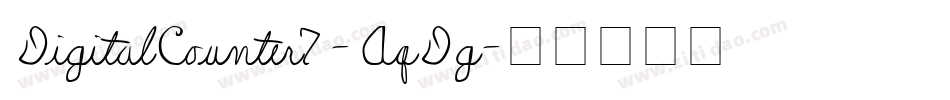 DigitalCounter7-AqDg字体转换