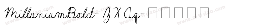 MilluniumBold-ZXAq字体转换