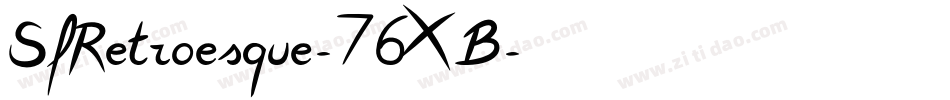 SfRetroesque-76XB字体转换