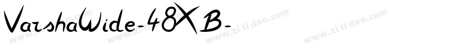 VarshaWide-48XB字体转换