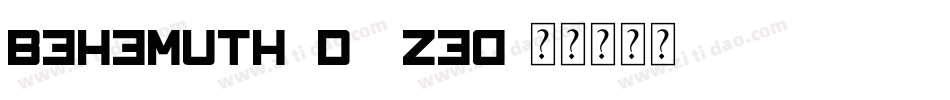 Behemuth3D-0Zed字体转换