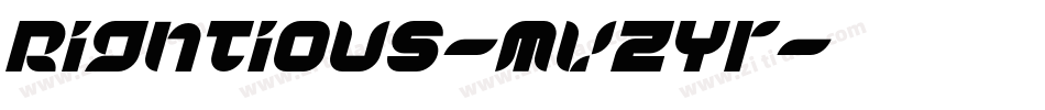 Rightious-MVZYr字体转换