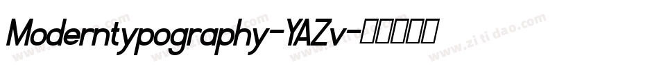 Moderntypography-YAZv字体转换