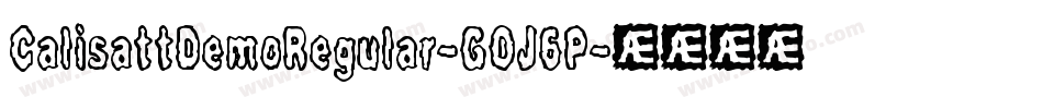 CalisattDemoRegular-GOJ6P字体转换