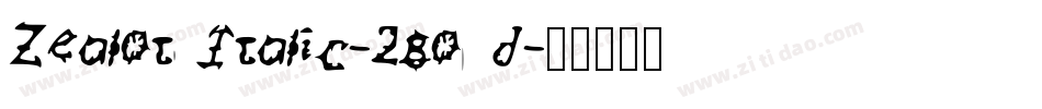 ZealotItalic-28od字体转换