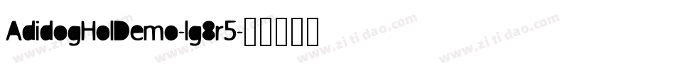 AdidogHolDemo-lg8r5字体转换