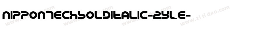 NipponTechBoldItalic-2YLe字体转换