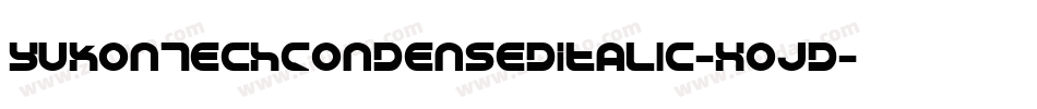 YukonTechCondensedItalic-XoJd字体转换