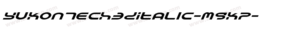 YukonTech3DItalic-m9KP字体转换