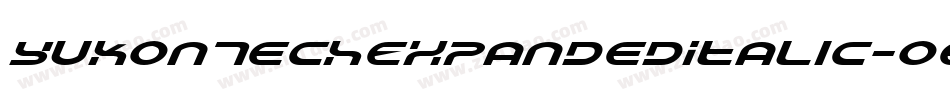 YukonTechExpandedItalic-o8y0字体转换