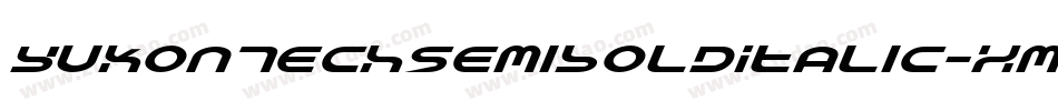 YukonTechSemiBoldItalic-xmy5字体转换