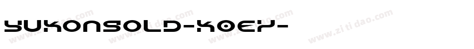 YukonGold-K0Ey字体转换