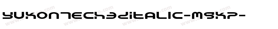 YukonTech3DItalic-m9KP字体转换