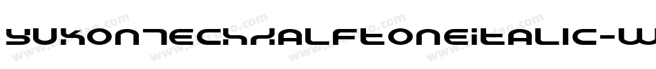 YukonTechHalftoneItalic-WgmA字体转换