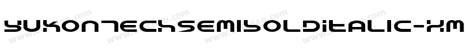 YukonTechSemiBoldItalic-xmy5字体转换