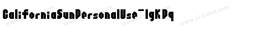 CaliforniaSunPersonalUse-lgKPq字体转换