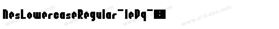 NesLowercaseRegular-lePq字体转换