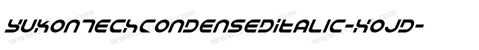 YukonTechCondensedItalic-XoJd字体转换