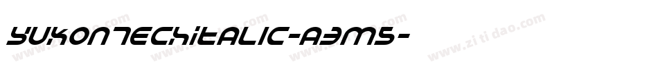 YukonTechItalic-a3M5字体转换